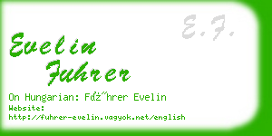 evelin fuhrer business card